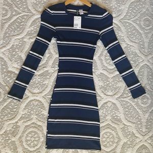 H&M BodyCon Striped Dress